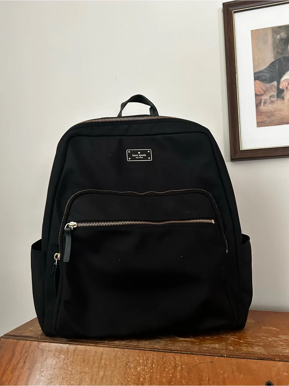 Kate Spade Black Nylon Backpack